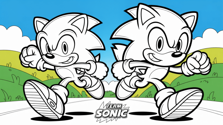 sonic and tails coloring pages